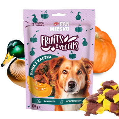 Pan Mięsko Przysmak dla psa Fruits & Veggies Dynia z kaczką 100g